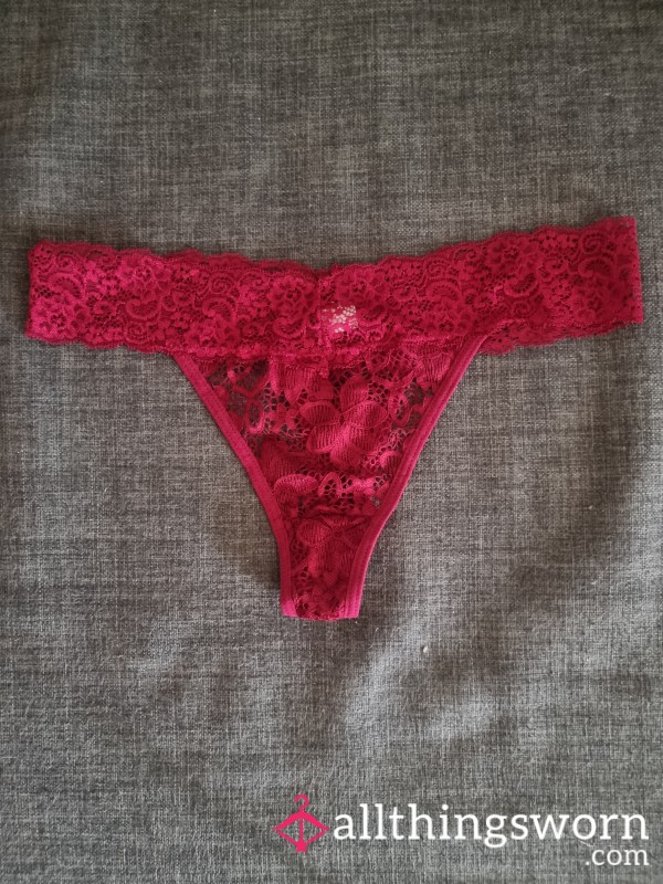 Red Lace Thong