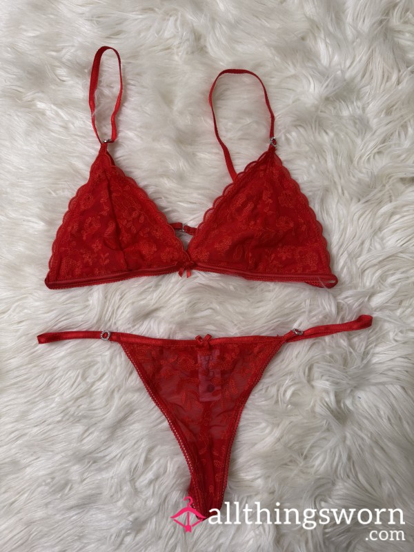 Red Lingerie Set