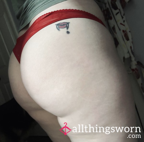 Red Sheer Thong