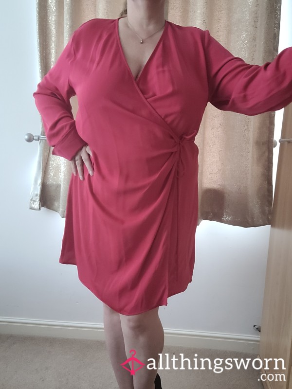 Red Wrap Over Dress