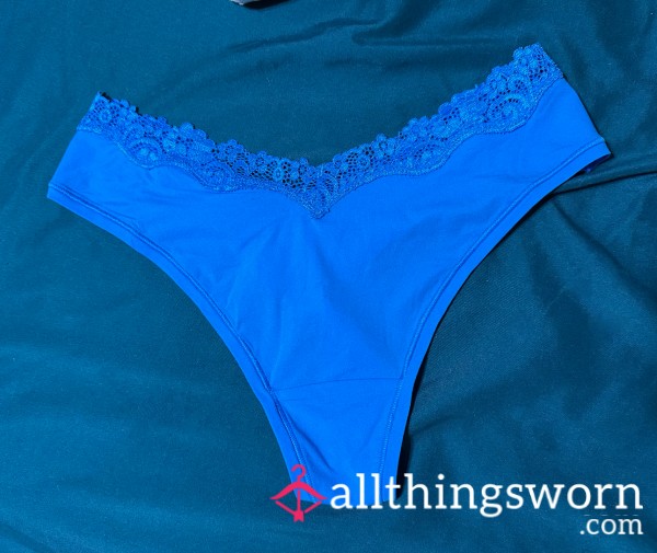 Royal Blue W/ Lace Thong 💙