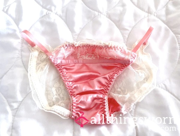 Satin Pink S**y Cute Lace Panty