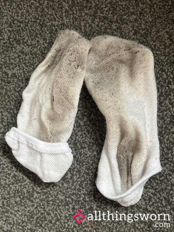 Scented Worn White Ankle Socks