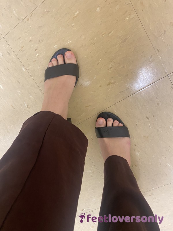 S**y Black Heels In My Work Bathroom Plus A Bonus Pic