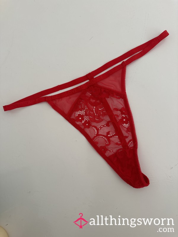 S**y Red Lace Thong