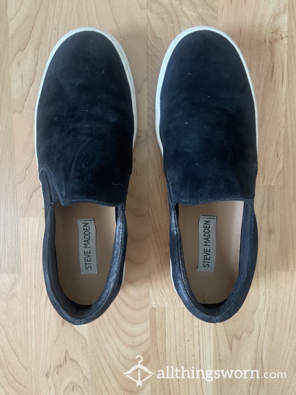 Used Stinky Sexy Suede Leather Black Shoes