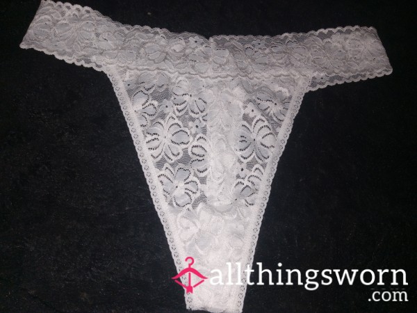 Sexy White Lace Thongs