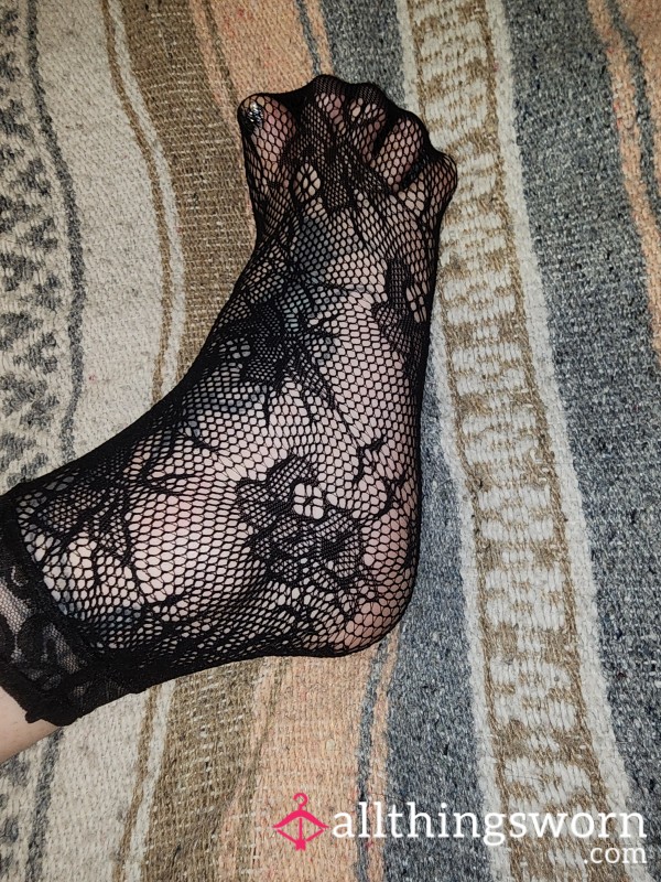 Sheer, Sexy, Lace Ankle Socks