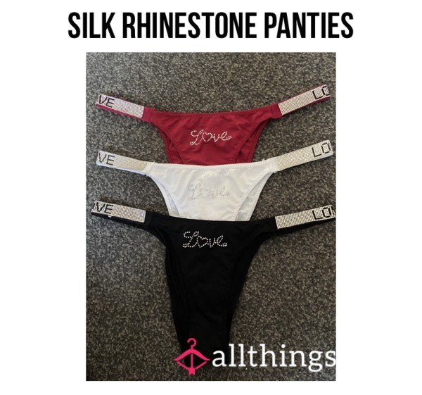 Silk Rhinestone Panties🍒