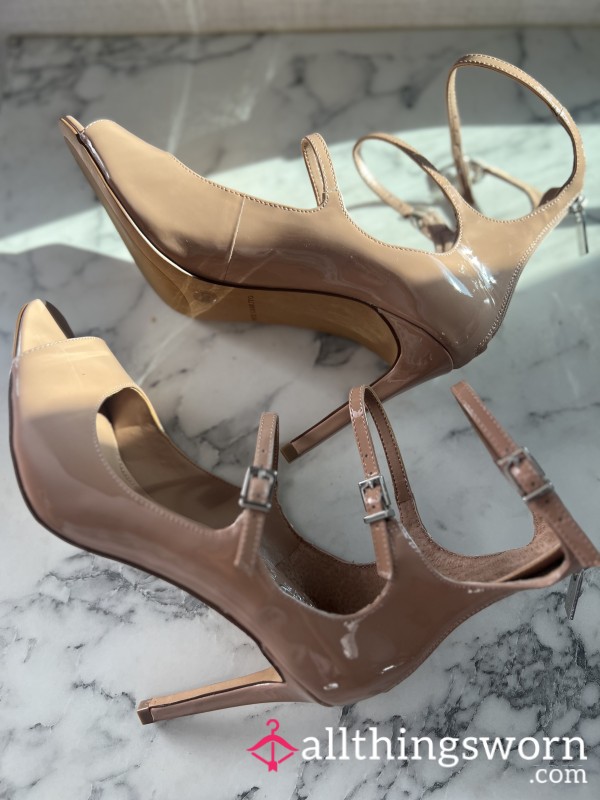 Size 6 Nude Colored Designer Stilettos