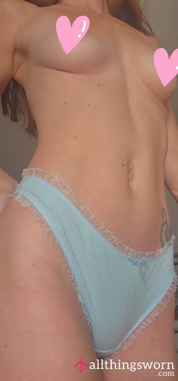 Girly Light Blue Thong!