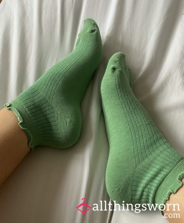 Smelly Ankle Socks, 48hr Wear 💚