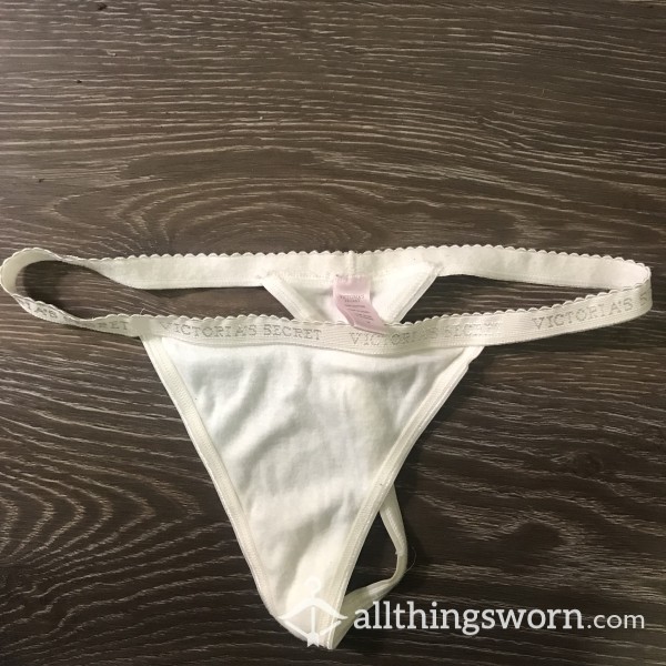 Asianscentz Smelly Thong Panty Medium Well Worn Victoria’s Secret White