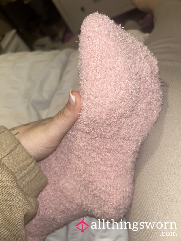 Soft Pink Fluffy Socks