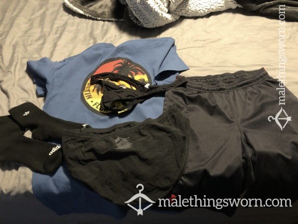 **SOLD** Sweaty And C*m Loaded Gym Outfit **SOLD**