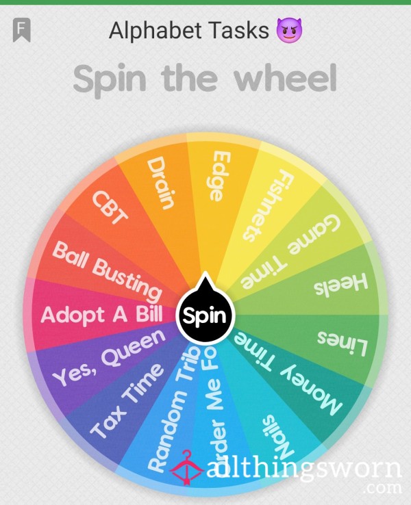 Spin The Wheel - Alphabet Tasks