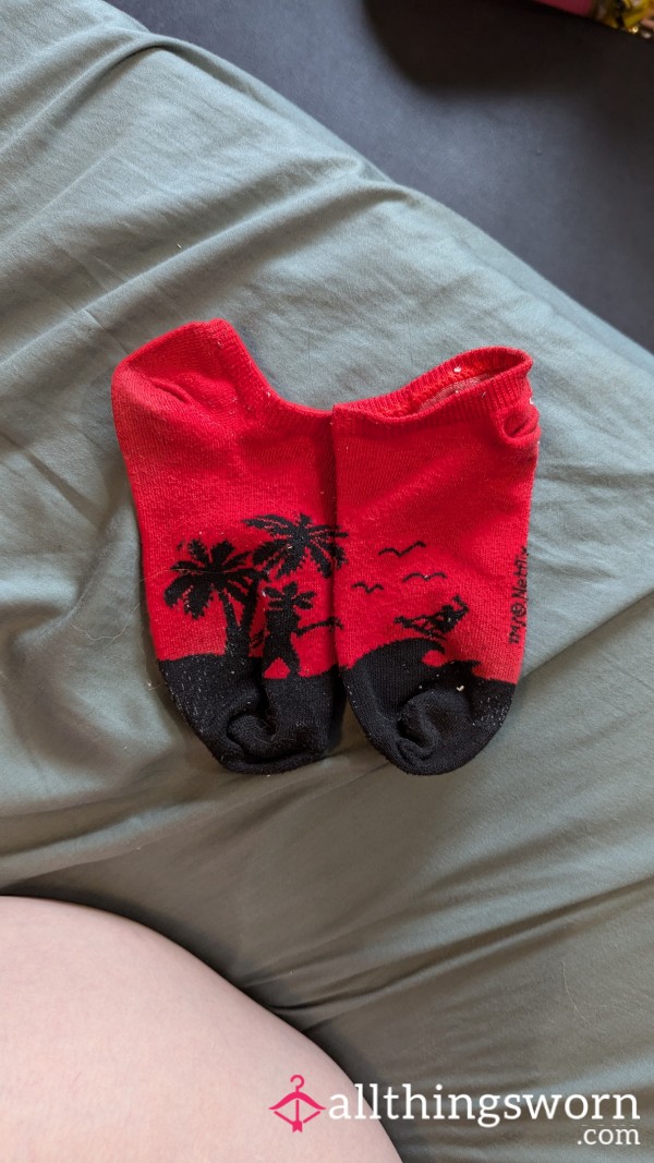 Stranger Things Red Ankle Socks