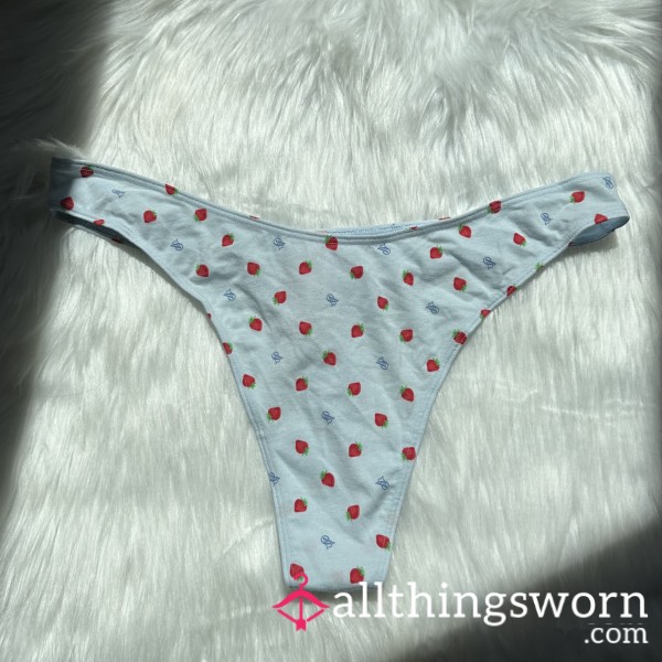 Strawberry Fields Cotton Thong