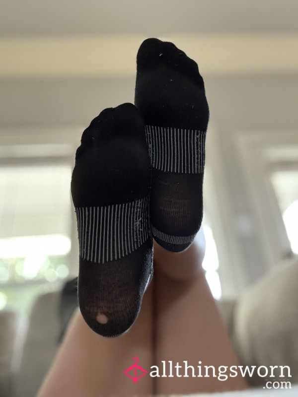 Sweaty Black Athletic Socks