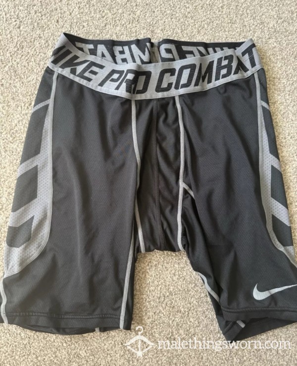 Sweaty Nike Compression Gym Shorts