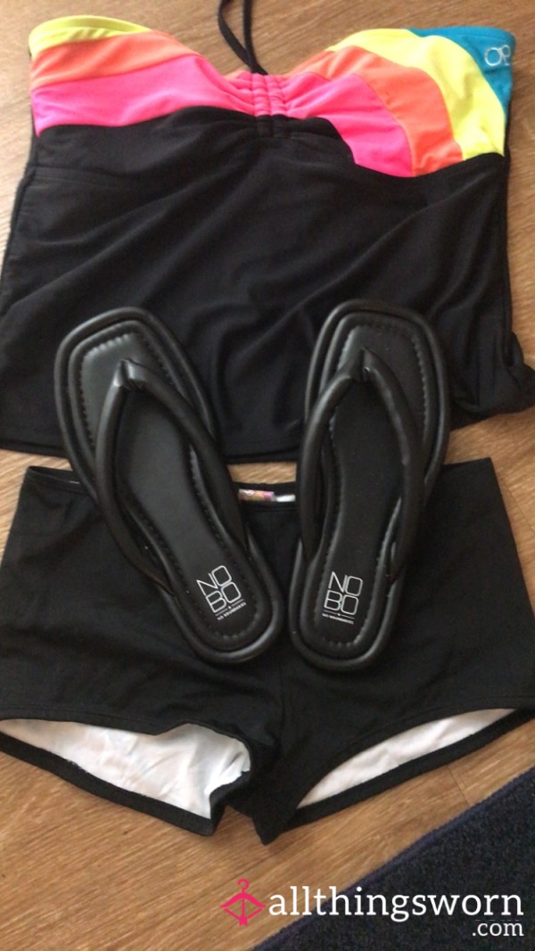 Swimsuit Size Xl And Flip Flops Size 8