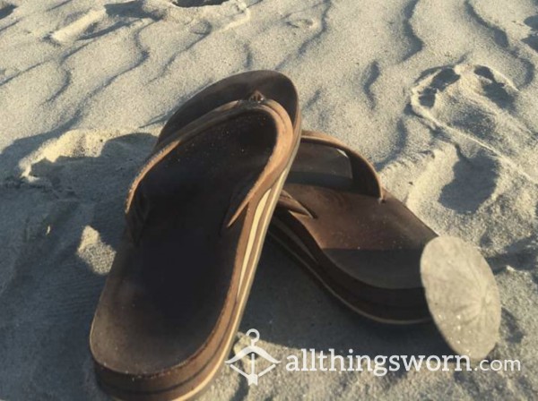 Leather Flip Flops - Three Years Old!