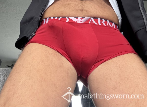 *SOLD*Tight Red Armani Trunks - M