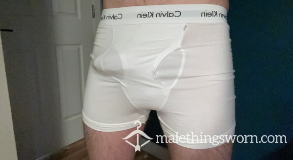 Tight White Calvin Briefs