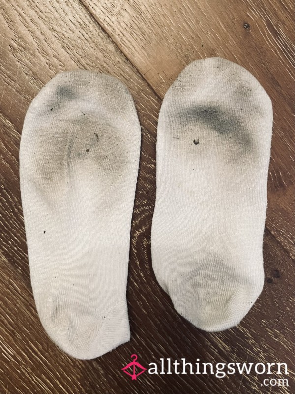 Toeprint White Ankle Socks