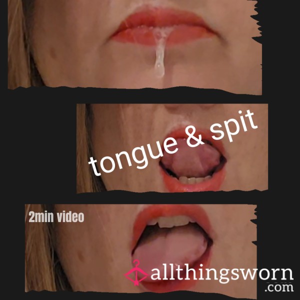 Tongue 👅 & Saliva 💋 2min Premade Video