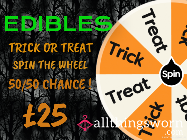 TRICK OR TREAT Wheel - EDIBLES Edition  Roulette Wheel - 50/50 Chance Win/Lose