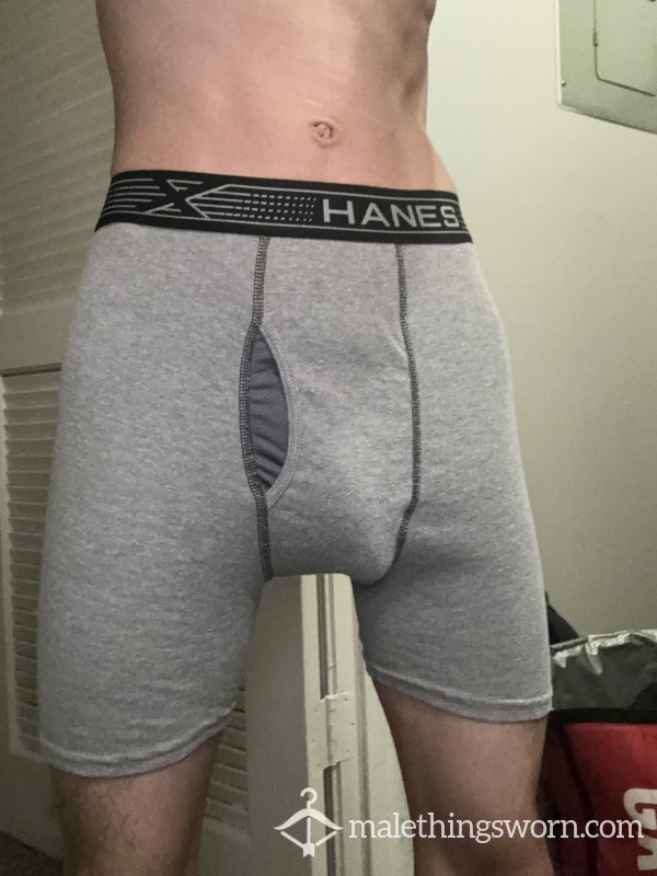 Used Hanes Grey Boxer Briefs