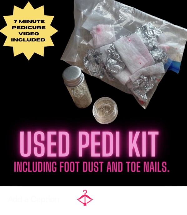 Used Pedi Kit - Including Foot Dust & Toe Nails