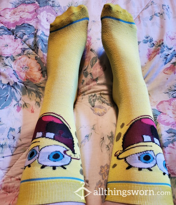 3 Day Worn Spongebob Socks