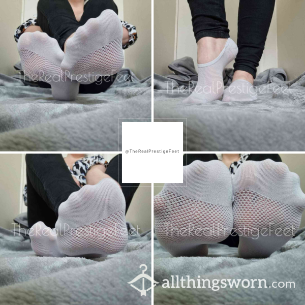 Very Light Grey No Show Socks | Standard Wear 48hrs | Includes Pics & Clip | Additional Days Available | See Listing Photos For More Info - From £16.00 + P&P