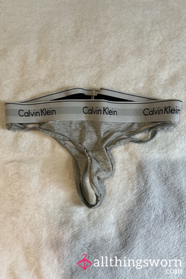 Very Well Worn Gray Calvin Klein Thong