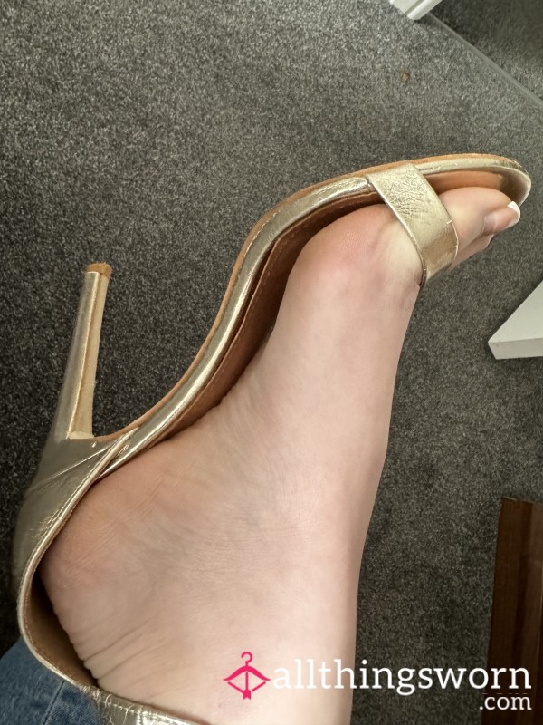 Very Worn Gold Heels