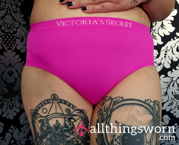 SALE Victoria Secrets Bright Pink Fullback Panties Size L