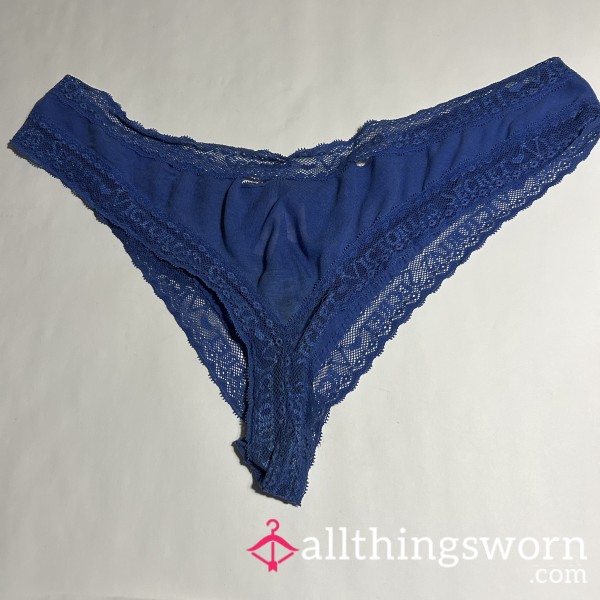 Victoria’s Secret Blue Cheeky Panties- Well Worn