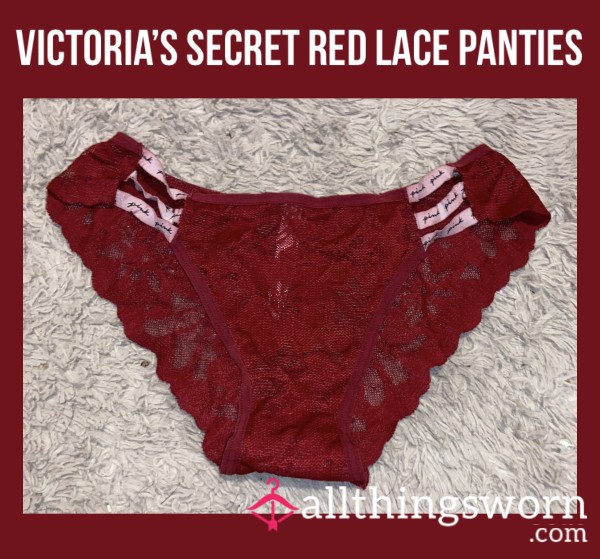 Victoria’s Secret Red Lace Panties🍷