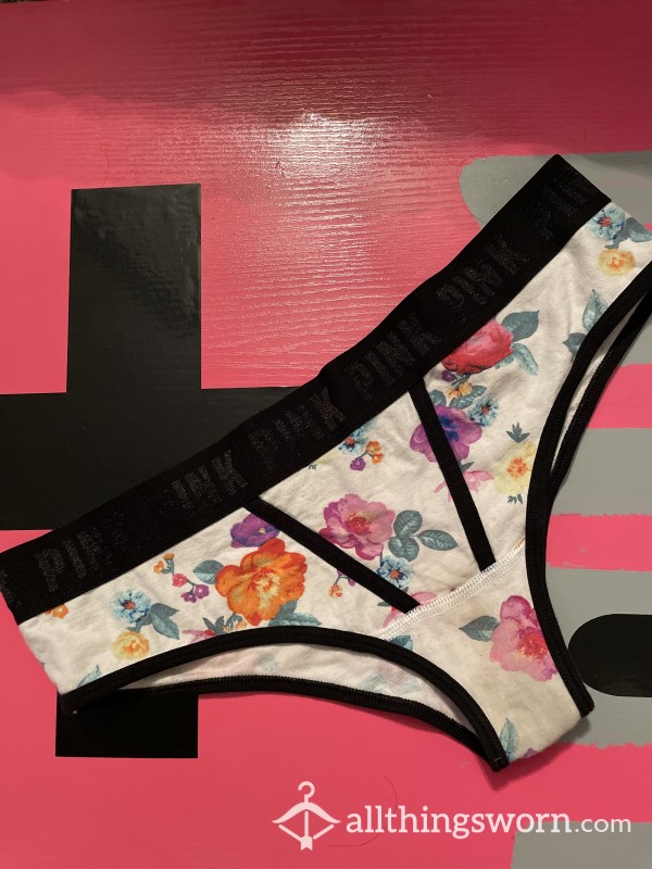 VS Flor*l Print Stained Very Worn Panties