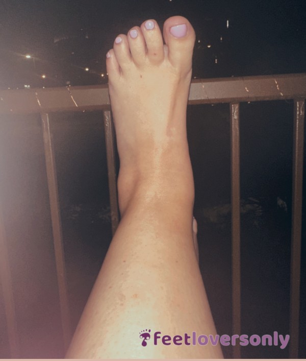 Watch My Feet Stretch And Do What You Want Them To Do After A Long Day With You On My Mind