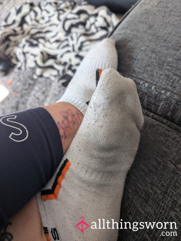 Week Old Worn Stinky Smelly Sport Trainer Socks