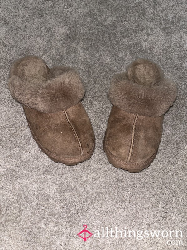 Well Loved Suede Slippers