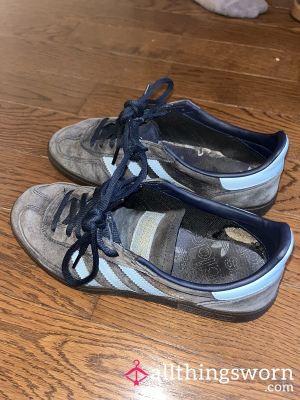 Well-worn Blue Adidas Sneakers