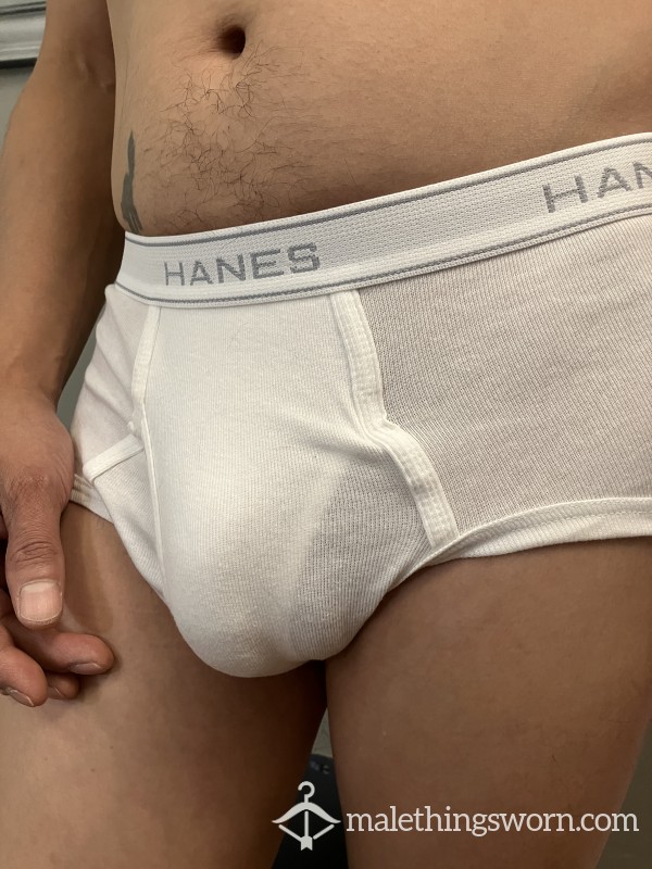 Well-Worn Briefs Covered In Latino Top's C*m