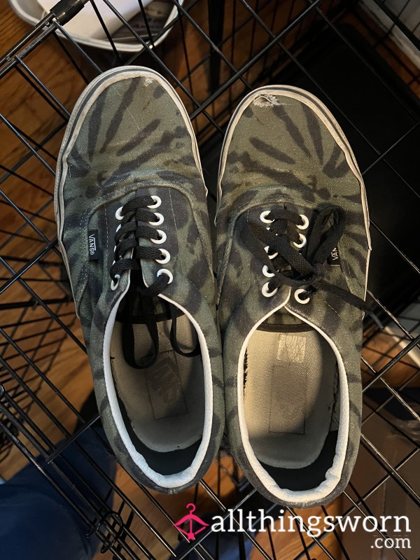 Well Worn Green Vans Sneakers