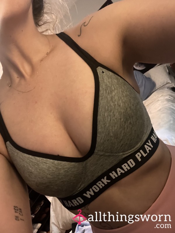 Well Worn Grey Sports Bra