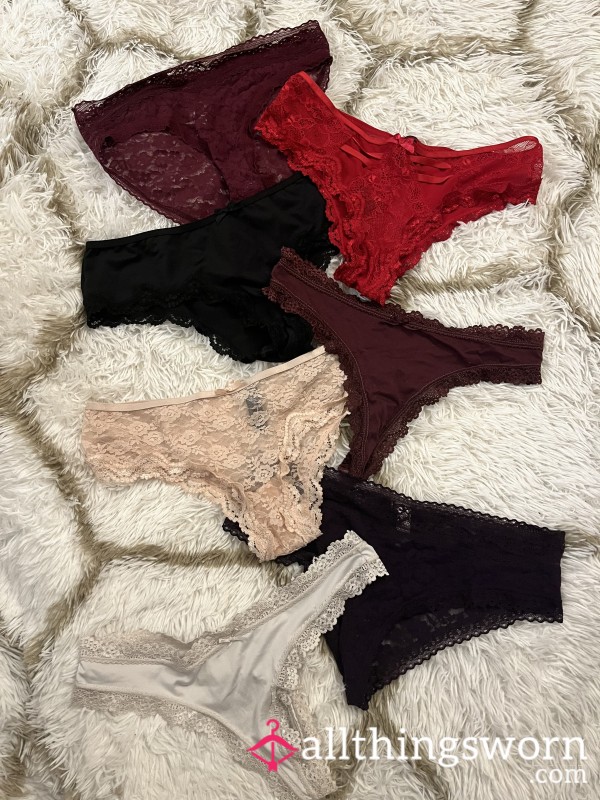 Well Worn Lace Panties - Cotton Gussets!