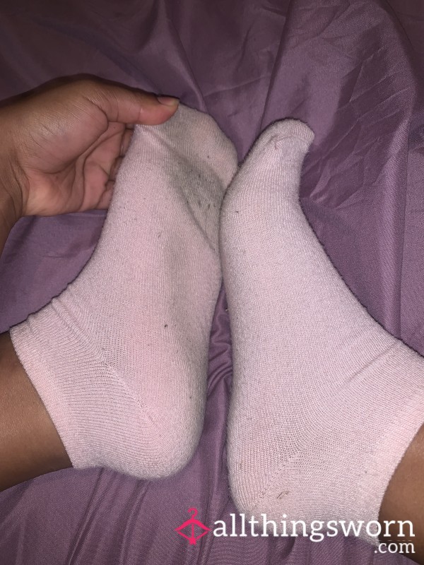 Well-Worn Pink Work Socks